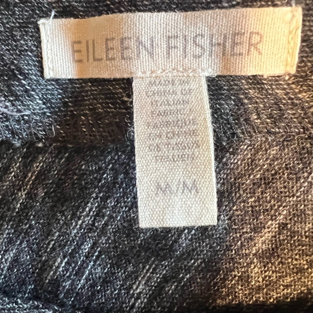 Eileen Fisher Cotton/wool black/ Gray Women's sweater M like new - Picture 6 of 6